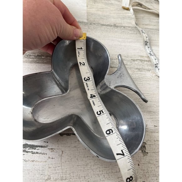 Heart diamond clover silver metal bowls set of four - Picture 16 of 16